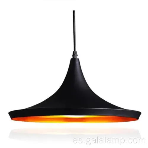 Araña de colgante negro industrial para comedor